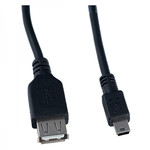 Кабель USB2.0 AF мама - miniUSB 5 pin 1м