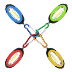 Фонарь - брелок COB mini lights с магнитом, 6хLED 2x2032 green