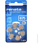 Батарейка Renata ZA675 PR44 для слуховых аппаратов