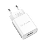 Сетевое зарядное устройство Borofone BA-20A USB 2.1А + кабель microUSB white