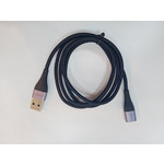 Кабель USB Ugreen магнитный для плоской насадки 1м тканевый чёрный