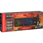Клавиатура Defender Blitz GK-240L механическая игровая с подсветкой, USB