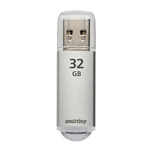 Флешка USB 2.0 32GB Smartbuy V-Cut Серебристая