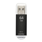 Флешка USB 3.0 64GB Smartbuy V-Cut Чёрная