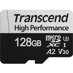 Карта памяти microSDXC Transcend 330S 128GB A2 V30 UHS-I U3 cl10 + адаптер