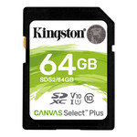 Карта памяти SDHC Kingston Canvas Select Plus 64GB C10 UHS-I V10 U1