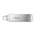 Флешка Dual USB (+ Type-C) 3.0 64Gb Netac U782C silver