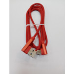 Кабель USB Type A - USB Type C 1м красный угловой