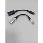 Кабель OTG USB Type C - USB 3.0 мама (M) 0,15m нейлоновый