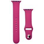 Ремешок браслет силиконовый для Apple Watch 38/40/41 мм ML тёмно-розовый