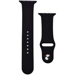 Ремешок браслет силиконовый для Apple Watch 42/44/45/49 мм SM чёрный