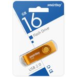 Флешка USB 2.0 16GB SmartBuy Twist yellow