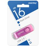 Флешка USB 2.0 16GB SmartBuy Twist pink