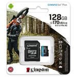 Карта памяти microSDXC Kingston Canvas Go Plus 128Gb U3 V30 A2 +адаптер