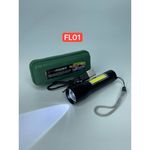 Фонарик ручной FL01 встроенный аккум 100mAh, 4 режима, Zoom, cob, зарядка Type-C