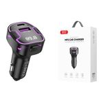 FM Модулятор XO BCC12 bluetooth 5, USB Type-A, Type-C, 3,1A 12-24V